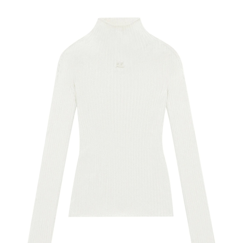 Courreges White Turtleneck Sweater